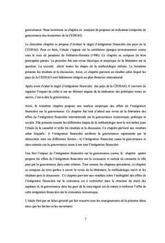 Intégration financière, gouvernance et croissance dans la CEDEAO