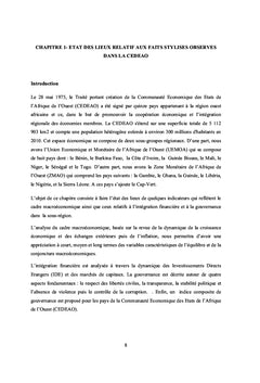 Intégration financière, gouvernance et croissance dans la CEDEAO