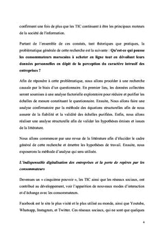 Réponse aux sollicitations de dévoilement de soi et intention d'achat: