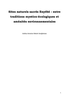 Sites naturels sacrés Enyébé:
