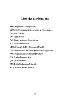 Politique monétaire et croissance économique à Madagascar