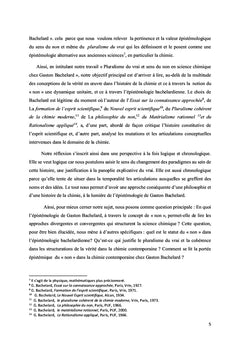 L'épistémologie bachelardienne de la chimie