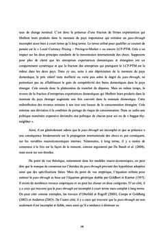Incidence du prix des biens dans un environnement de faible inflation