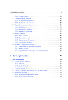 Analyse vibratoire de dégradations mécaniques