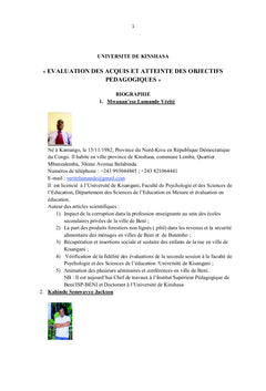 Evaluation des acquis et atteinte des objectifs pédagogiques