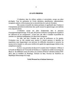 Evaluation des acquis et atteinte des objectifs pédagogiques