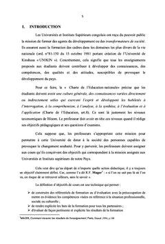 Evaluation des acquis et atteinte des objectifs pédagogiques
