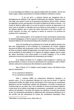 Evaluation des acquis et atteinte des objectifs pédagogiques