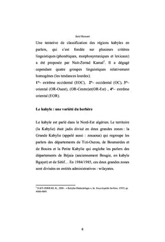 Géographie linguistique de la Kabylie