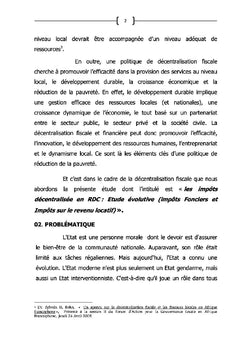 Les impôts décentralisés en RDC: Etude évolutive (IF et IRL)