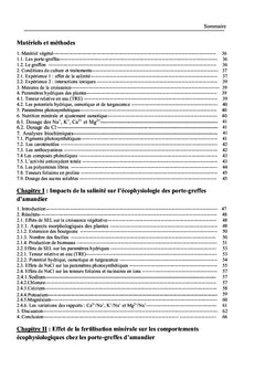 L'effet de la salinité sur l'amandier (Prunus amygdalus)