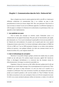 Réseaux de communication sur puce Mesh & Torus