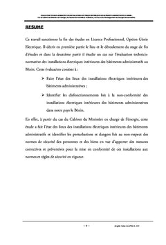 Évaluation technico-normatives des installations électriques