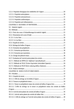 Composés phénoliques et propriétés biologiques des oignons du Burkina