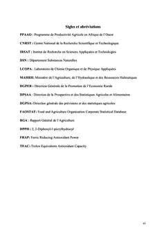 Composés phénoliques et propriétés biologiques des oignons du Burkina