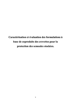 Formulation à base de coproduits des crevettes