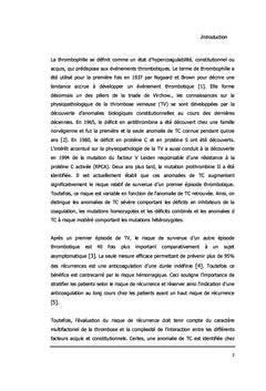 Evaluation du risque de récidive après un premier épisode de thrombose