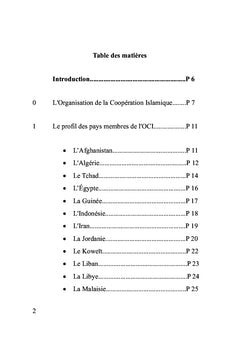Les éléments économiques de l'Organisation de la Coopération Islamique