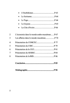 Les éléments économiques de l'Organisation de la Coopération Islamique