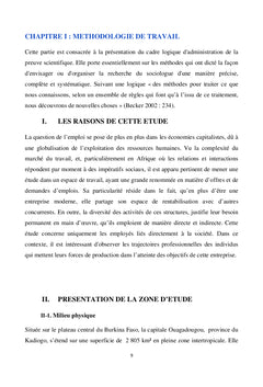 WOBISSA S.A. Esquisse d'une sociologie du travail