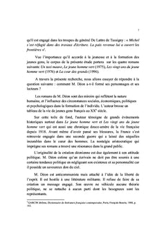 Michel Déon et le roman de formation
