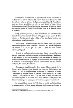Michel Déon et le roman de formation