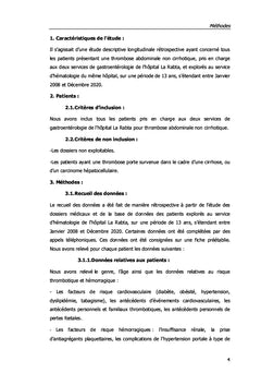 Prise en charge des thromboses abdominales chez le non cirrhotique: