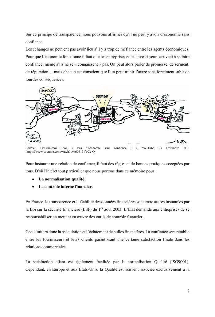 Le contrôle interne par le management de la Qualité