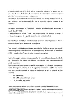 Le contrôle interne par le management de la Qualité