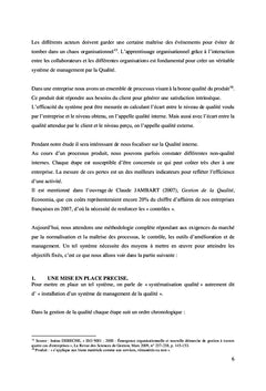 Le contrôle interne par le management de la Qualité