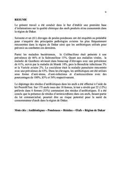 Etude préliminaire sur l'utilisation des antibiotiques