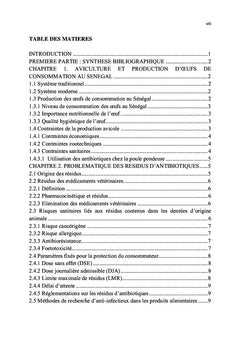 Etude préliminaire sur l'utilisation des antibiotiques
