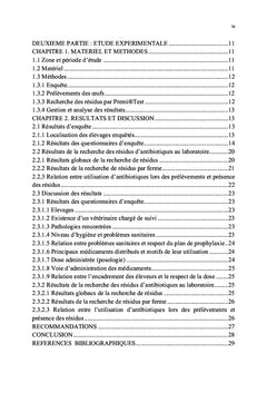 Etude préliminaire sur l'utilisation des antibiotiques