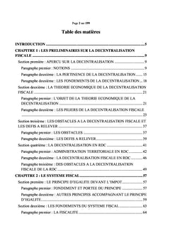 Mise en oeuvre de la fiscalité provinciale en RD Congo