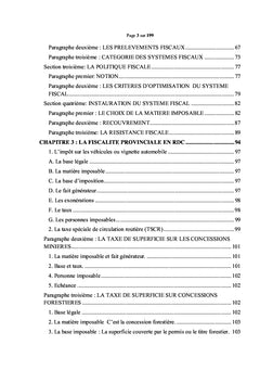 Mise en oeuvre de la fiscalité provinciale en RD Congo