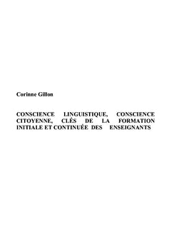 Conscience linguistique, conscience citoyenne en formation pédagogique