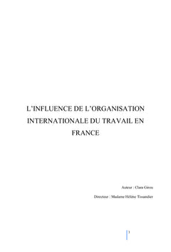 L'influence de L'OIT en France