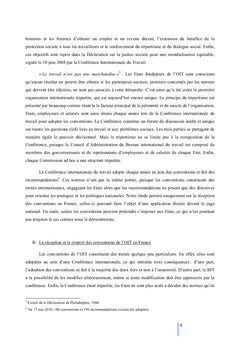 L'influence de L'OIT en France