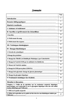 Etudes hépatique et antioxydante d'une Algue Bleu Vert