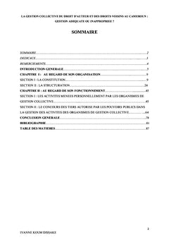 La gestion collective du droit d'auteur et droits voisins au Cameroun
