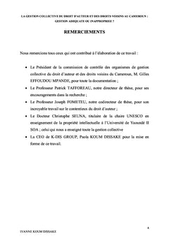 La gestion collective du droit d'auteur et droits voisins au Cameroun