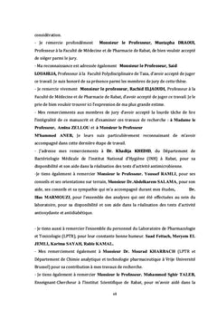 Screening biologique et pharmacologique des fleurs de Calendula Arvensis