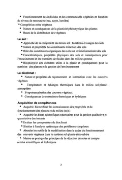 Relation Plante-Environnement