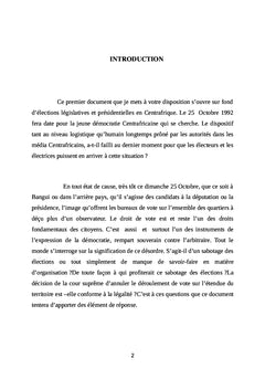 Récit sur l'annulation des élections en Centrafrique