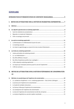 Étude de l'expérience vécue par les consommateurs