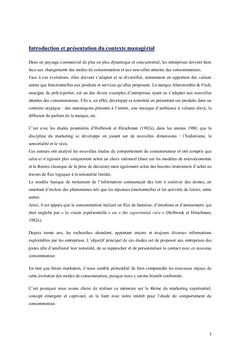 Étude de l'expérience vécue par les consommateurs