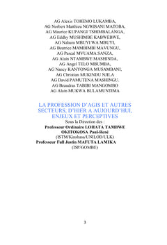 Profession d'AGIS et autres secteurs, d'hier à aujourd'hui