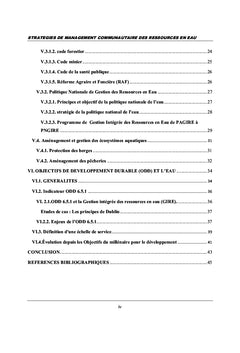 Stratégies de management communautaire des ressources en eau