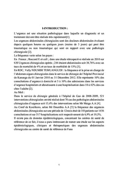 Urgence abdominale chirurgicale au Csref de Fana