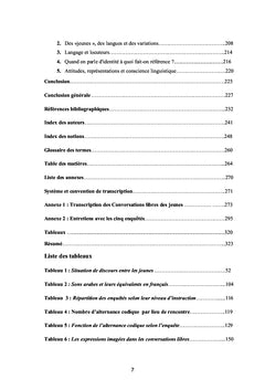 Représentations et pratiques langagières des jeunes bélabesiens